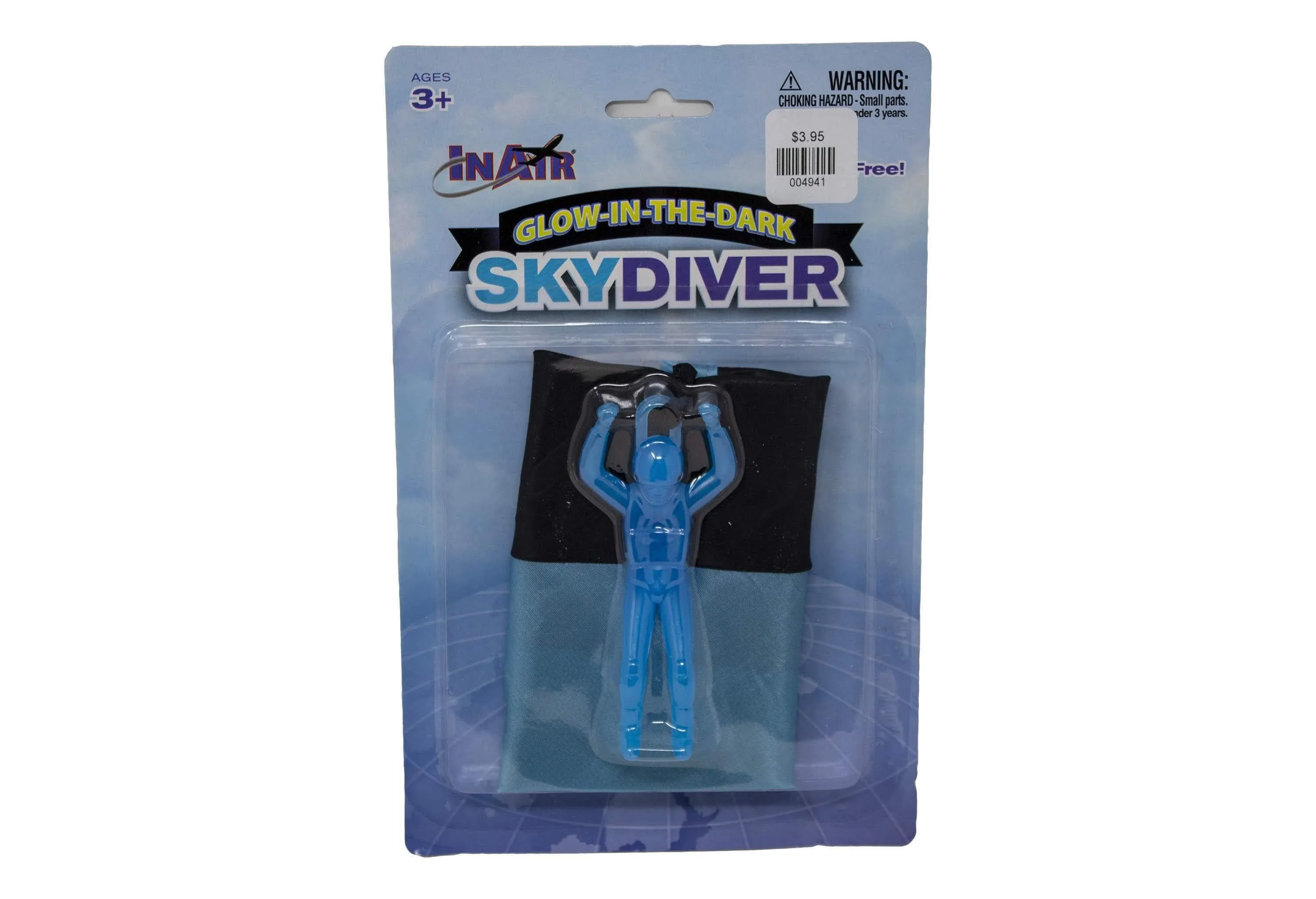 Glow In The Dark Skydiver With Parachute