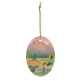 Grand Teton National Park Ceramic Ornament