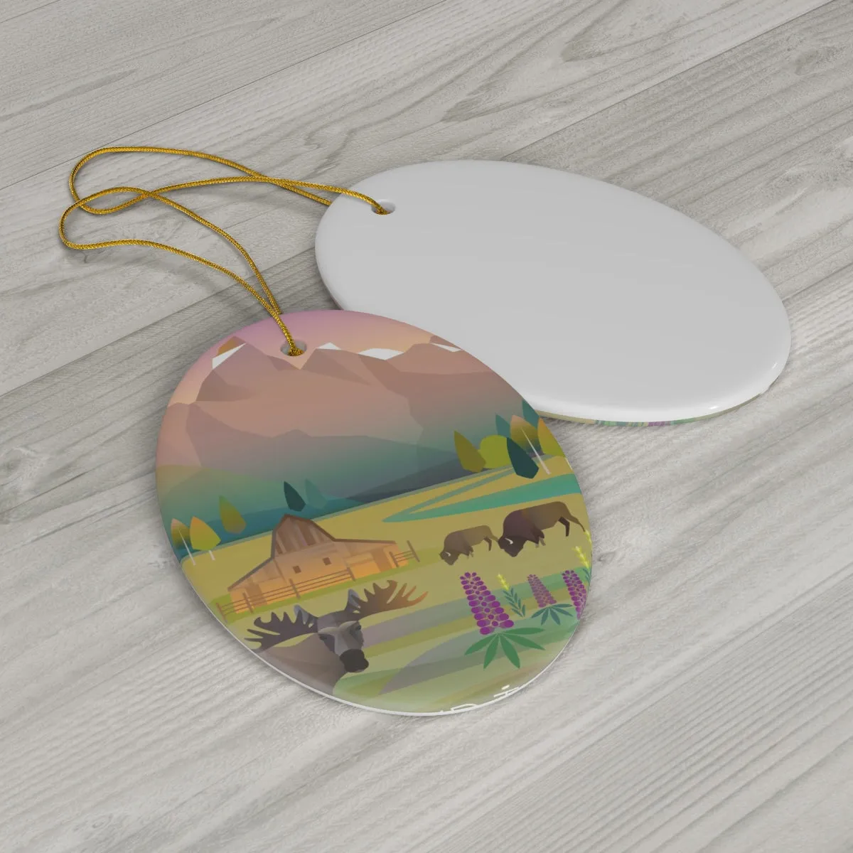 Grand Teton National Park Ceramic Ornament