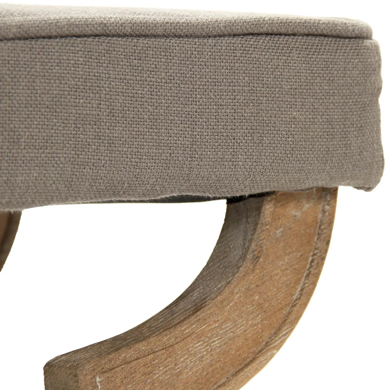 Gray Linen Crescenzo Bench