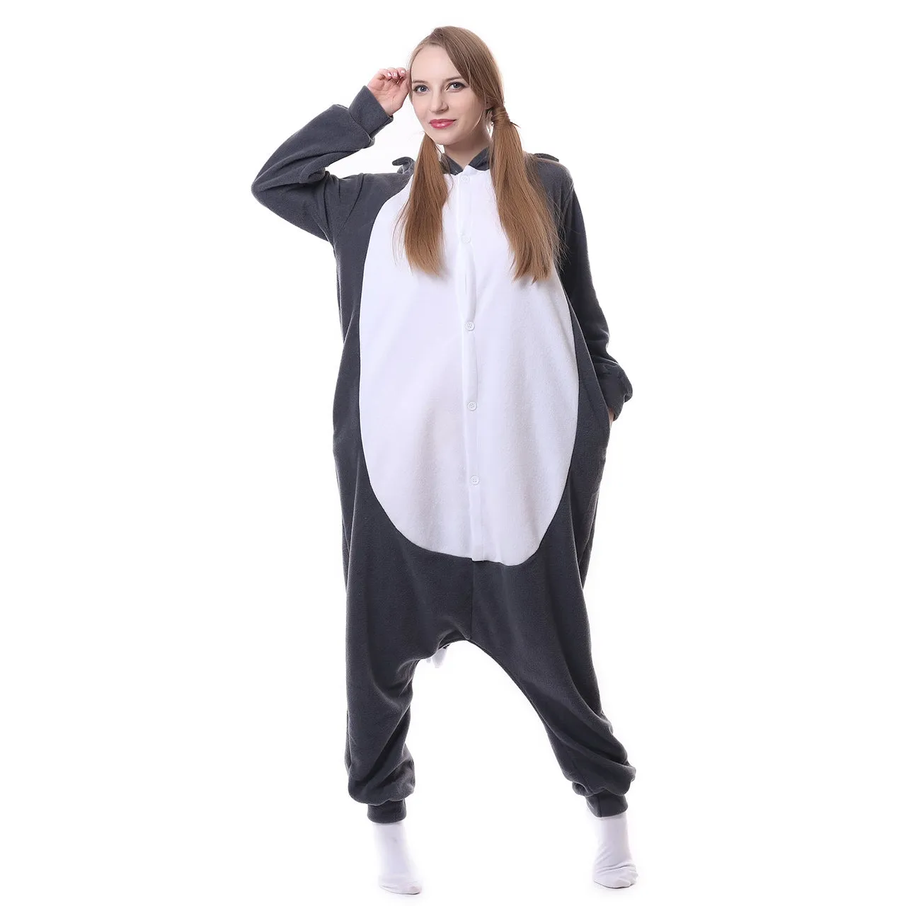 Grey Wolf Adult Onesie