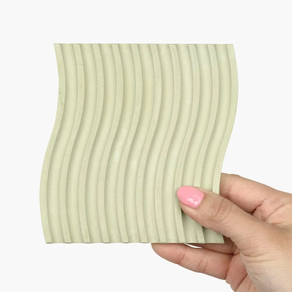 Grooved Arch Wave Photography Styling Handmade Plaster Props - 4 Pack (Matcha Green) (DEMO STOCK)