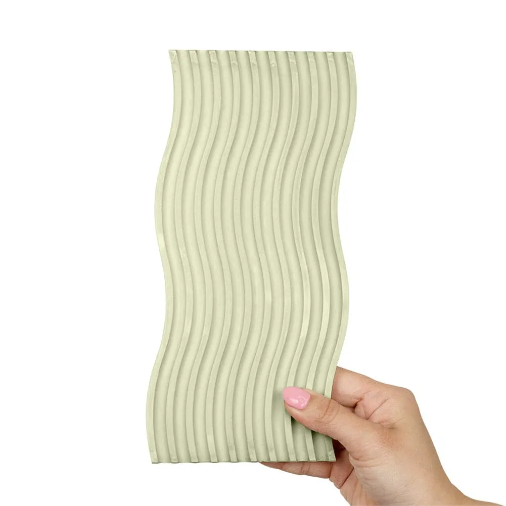 Grooved Arch Wave Photography Styling Handmade Plaster Props - 4 Pack (Matcha Green) (DEMO STOCK)