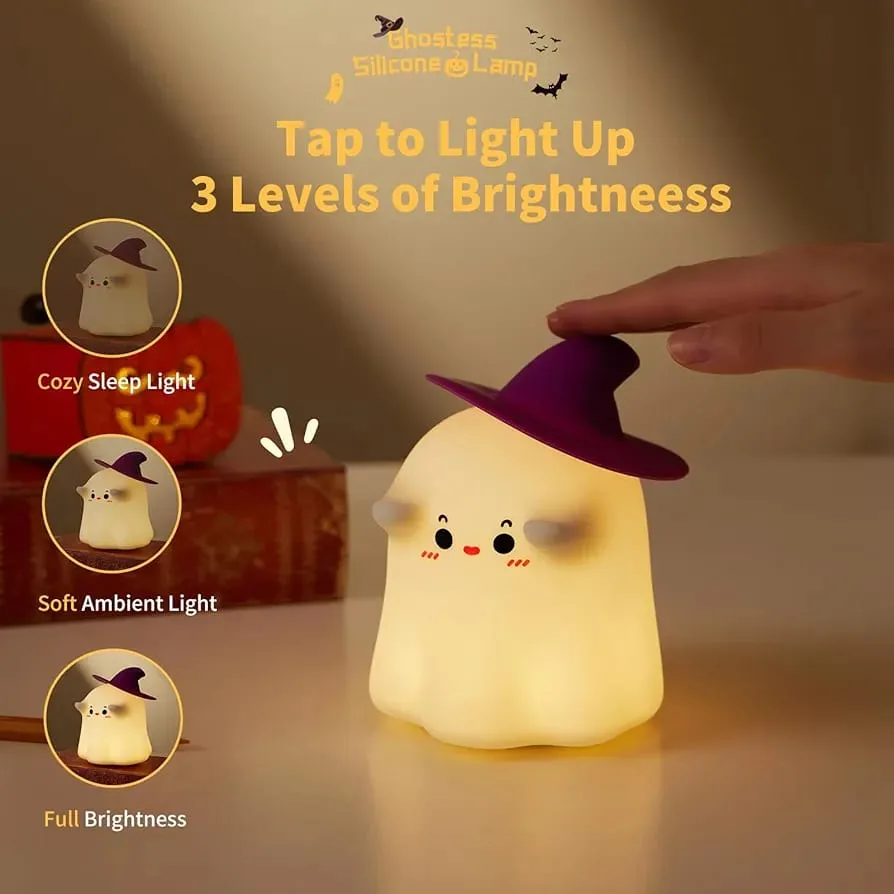 Halloween Themed Cute Ghostess Silicon 3D Touch 3D Lamp