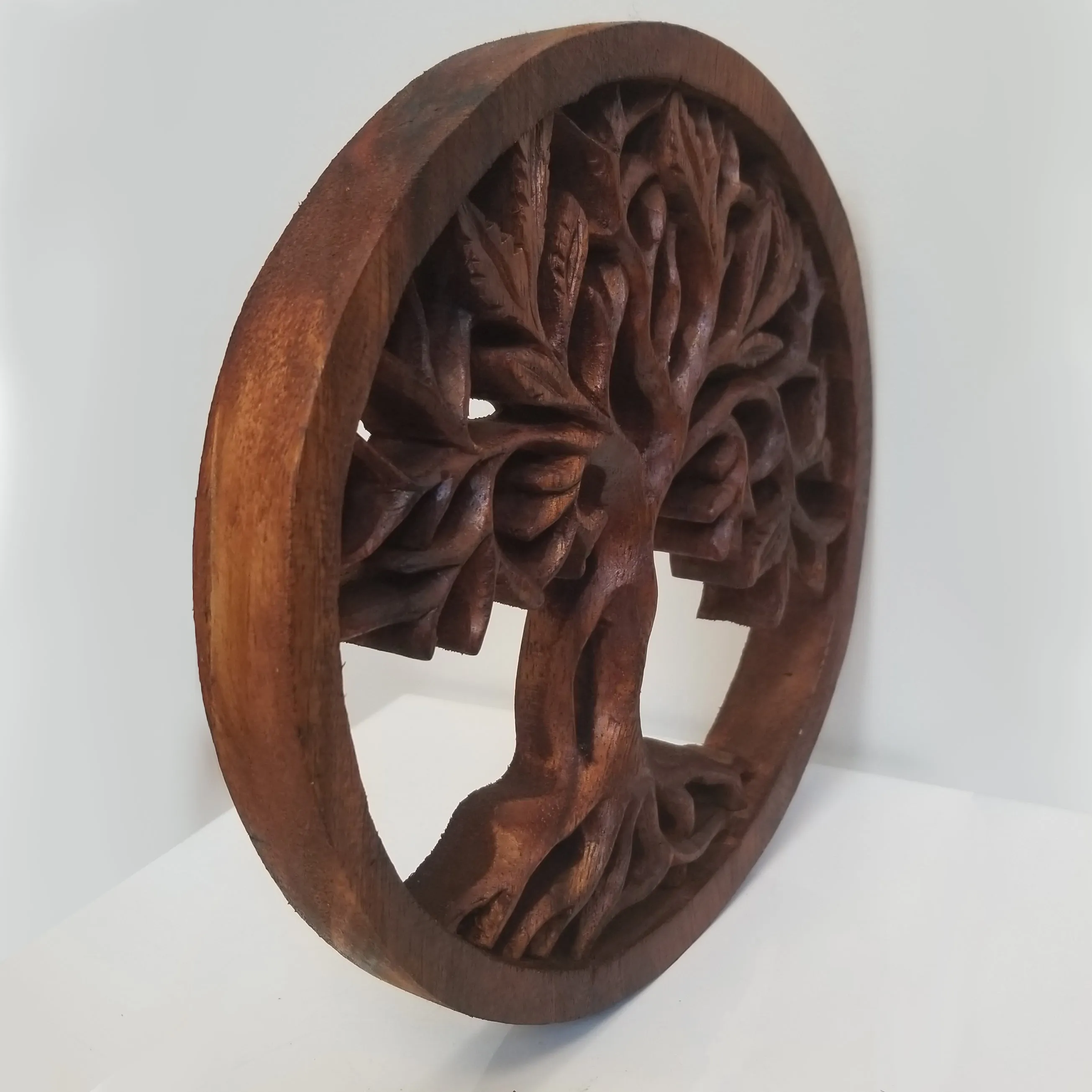 Hand Carved Wooden Tree of Life