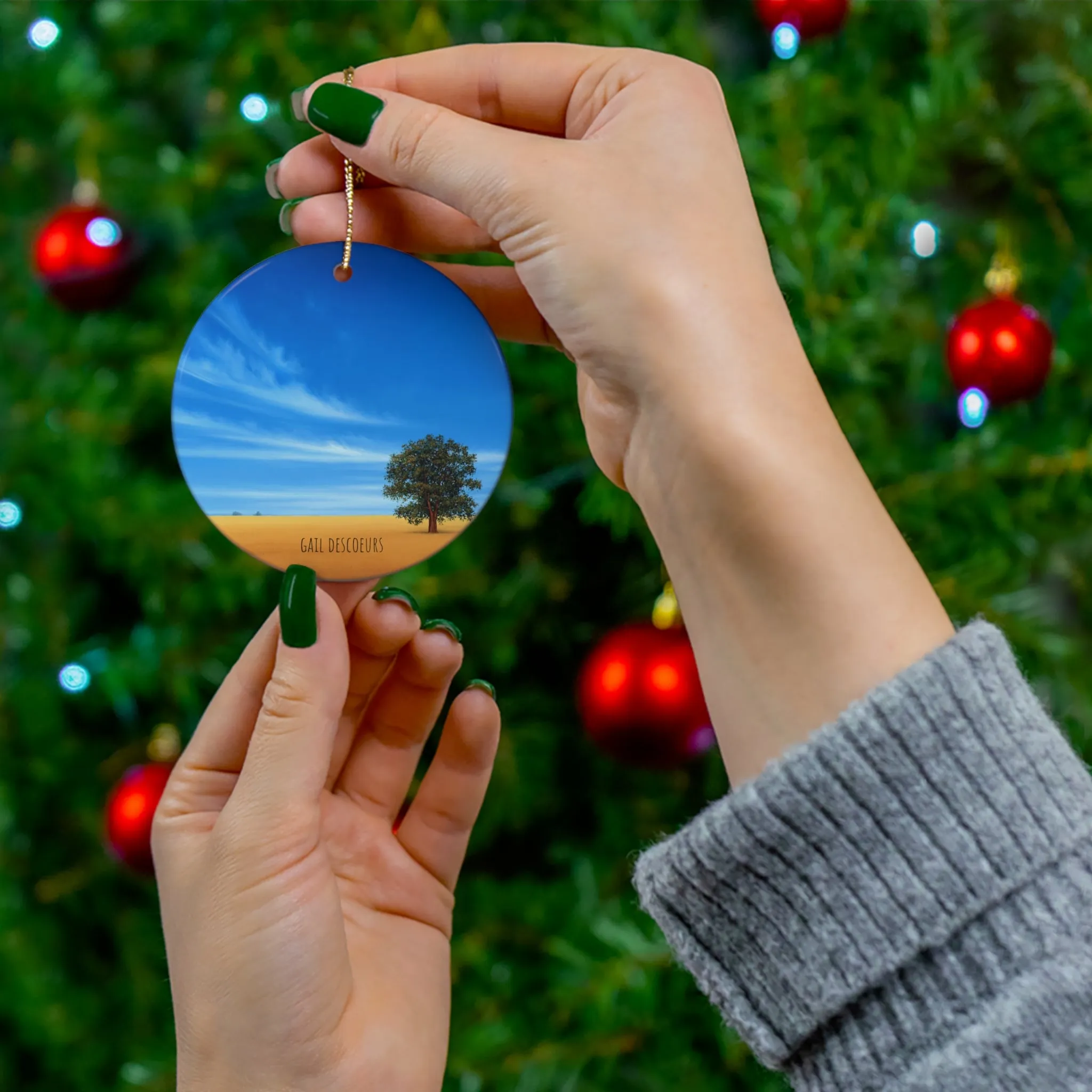 Holiday Ornament - Gail Descoeur's Field of Gold