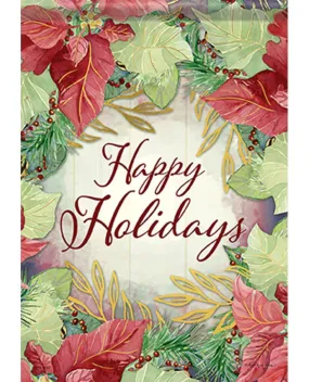 Holiday Wishes Foil Garden Flag