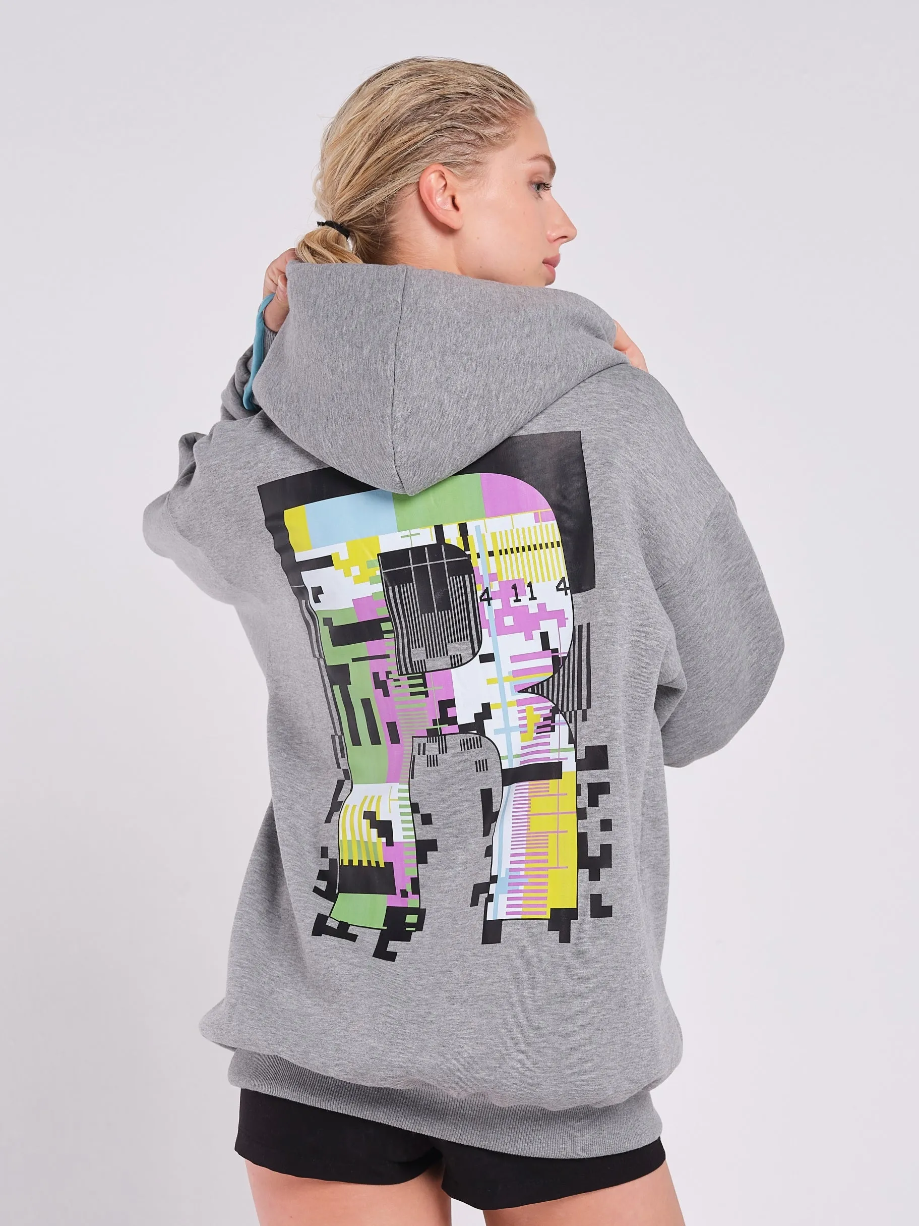 Hoodie Unisex in Grau Peyton