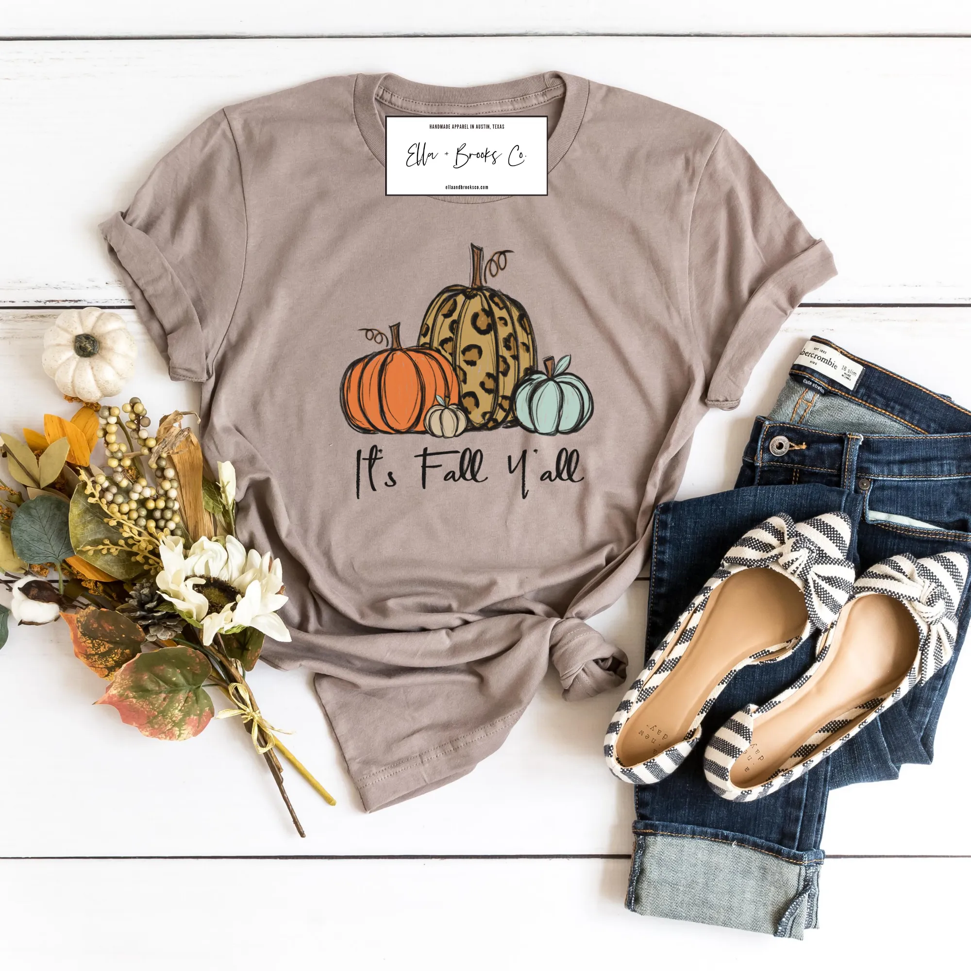 It's Fall Y'all Leopard Print Pumpkin T-shirt