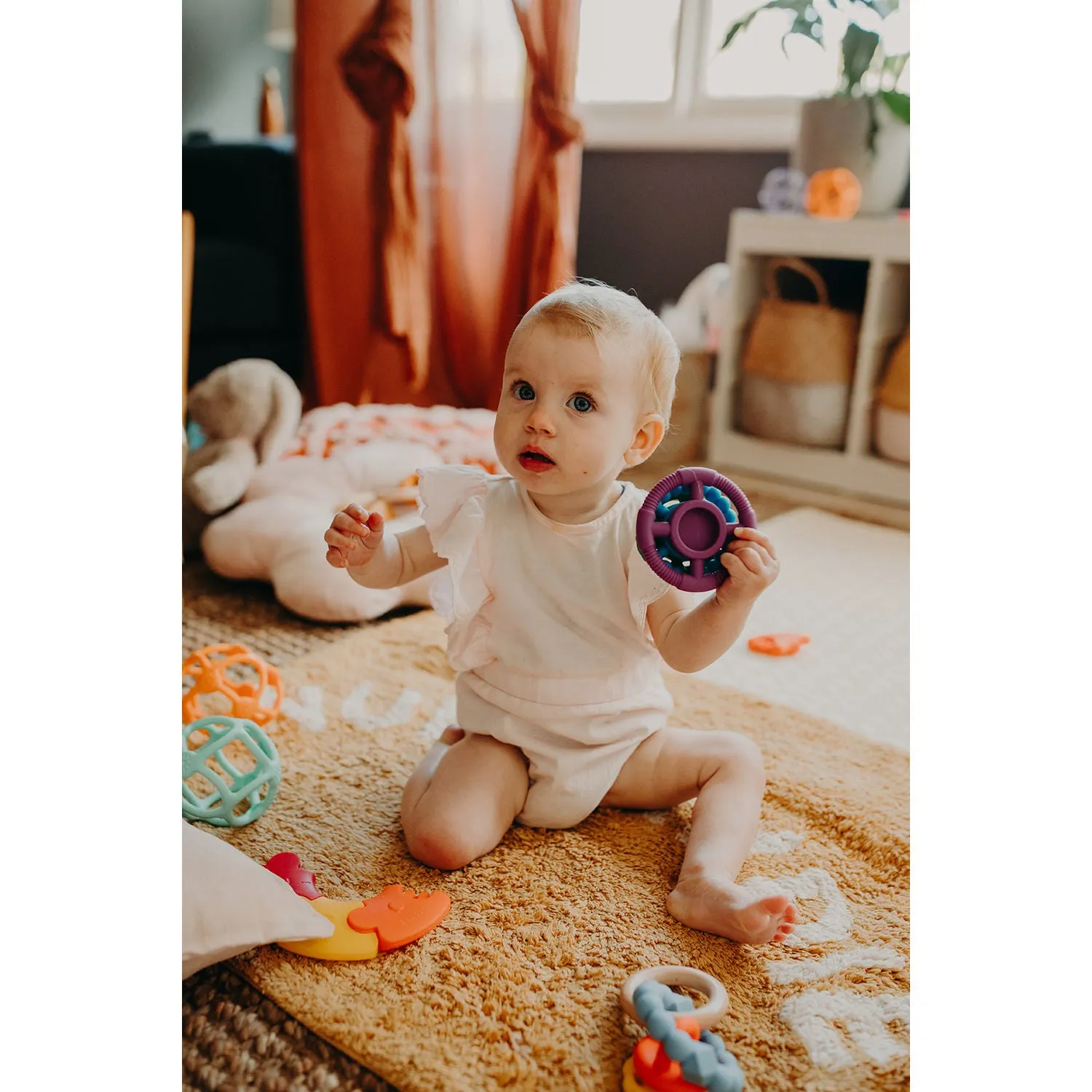 Jellystone Designs Rainbow Stacker Teether & Toy - Rainbow