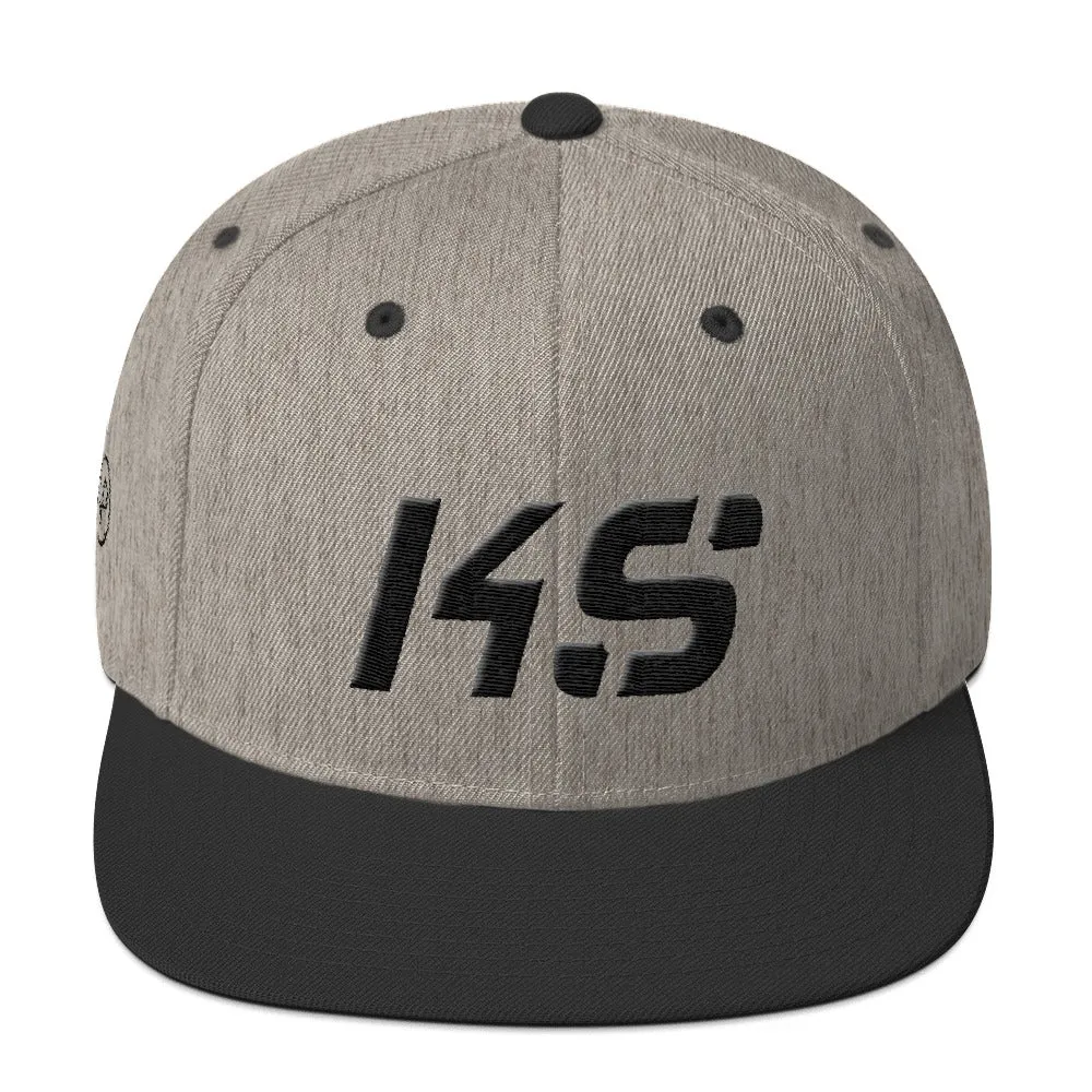 Kansas - Flat Brim Hat - Black Embroidery - KS - Many Hat Color Options Available