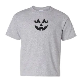 Kids Glitter Embroidery 'Girly Jack-O-Lantern' T-Shirt