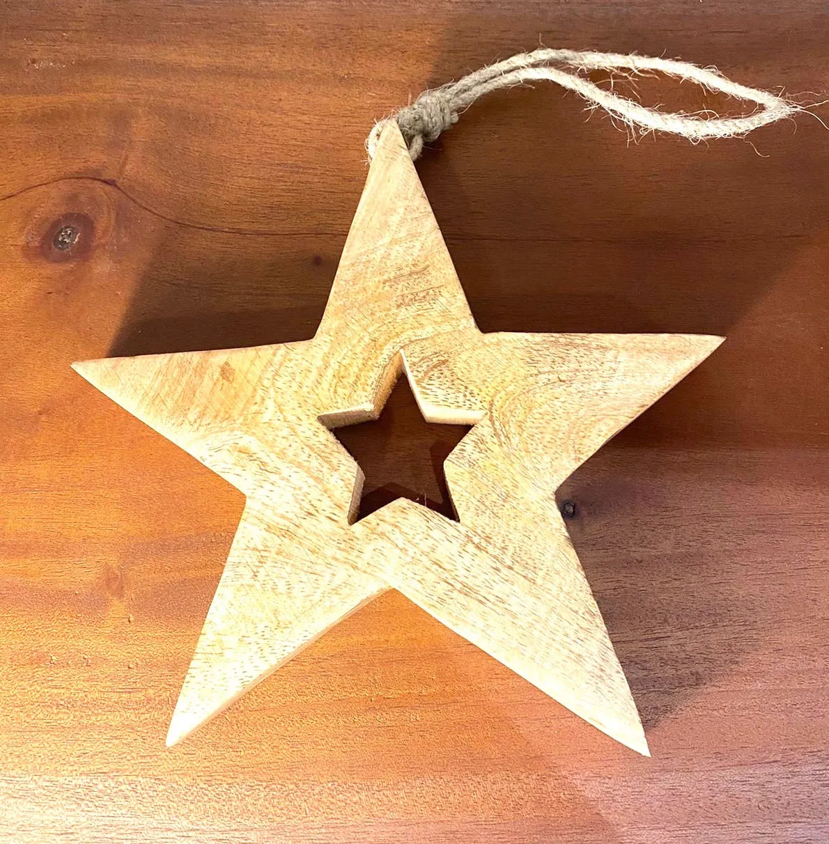 Large Wooden Star Decoration