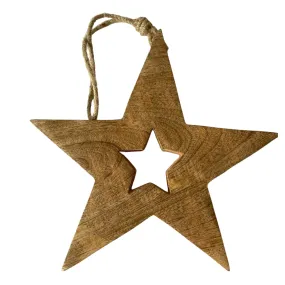 Large Wooden Star Decoration