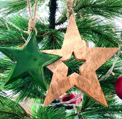 Large Wooden Star Decoration