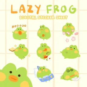 LAZY FROG digital sticker pack