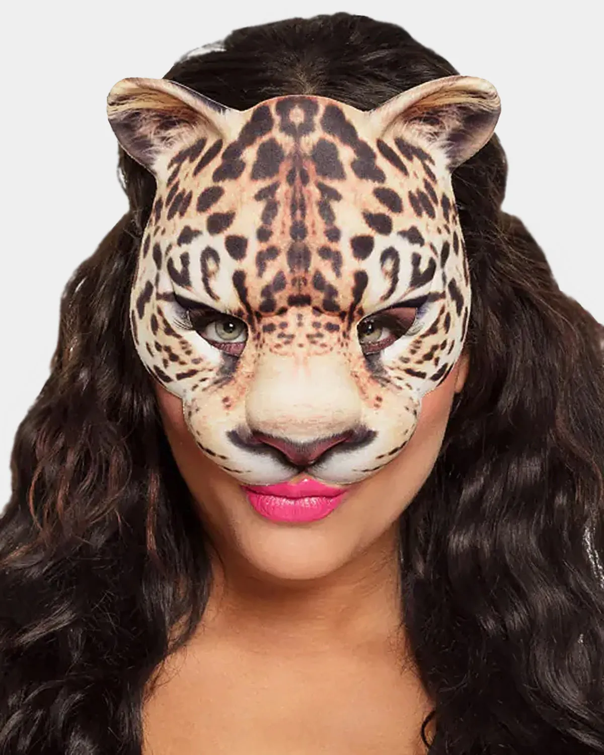 LEOPARD FABRIC HALF MASK