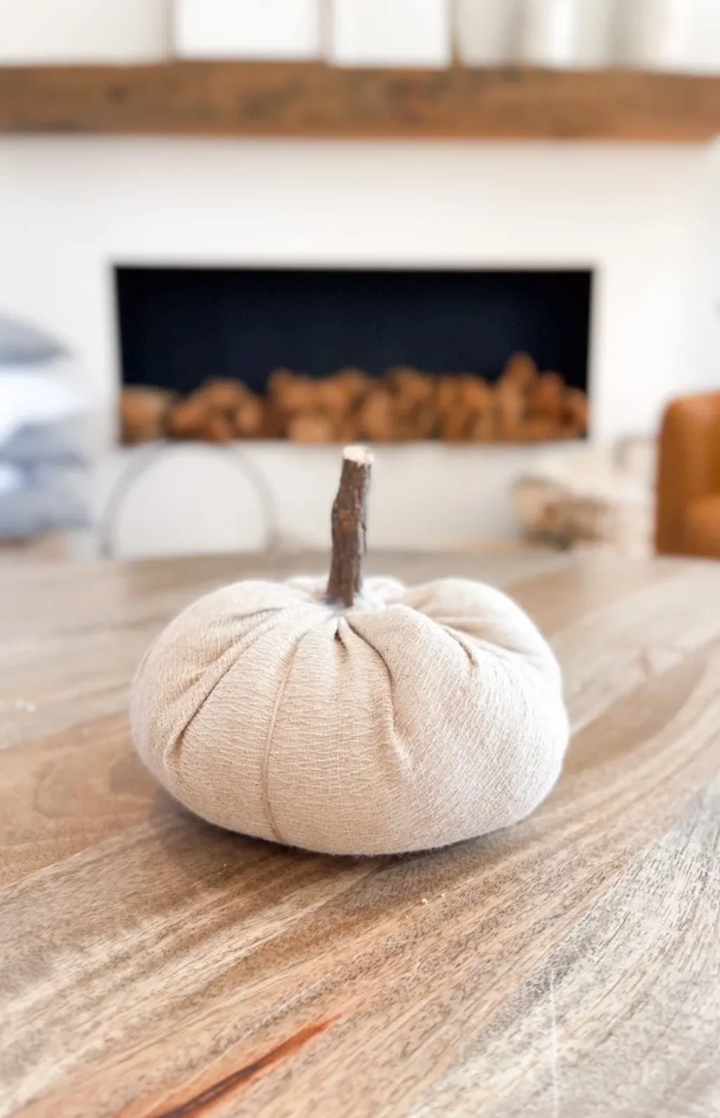 Light Mocha Fabric Pumpkin