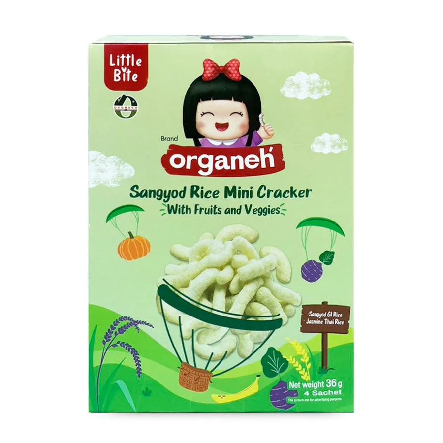 Little Bite Organeh Sangyod Rice Mini Cracker With Fruits And Veggies 36g