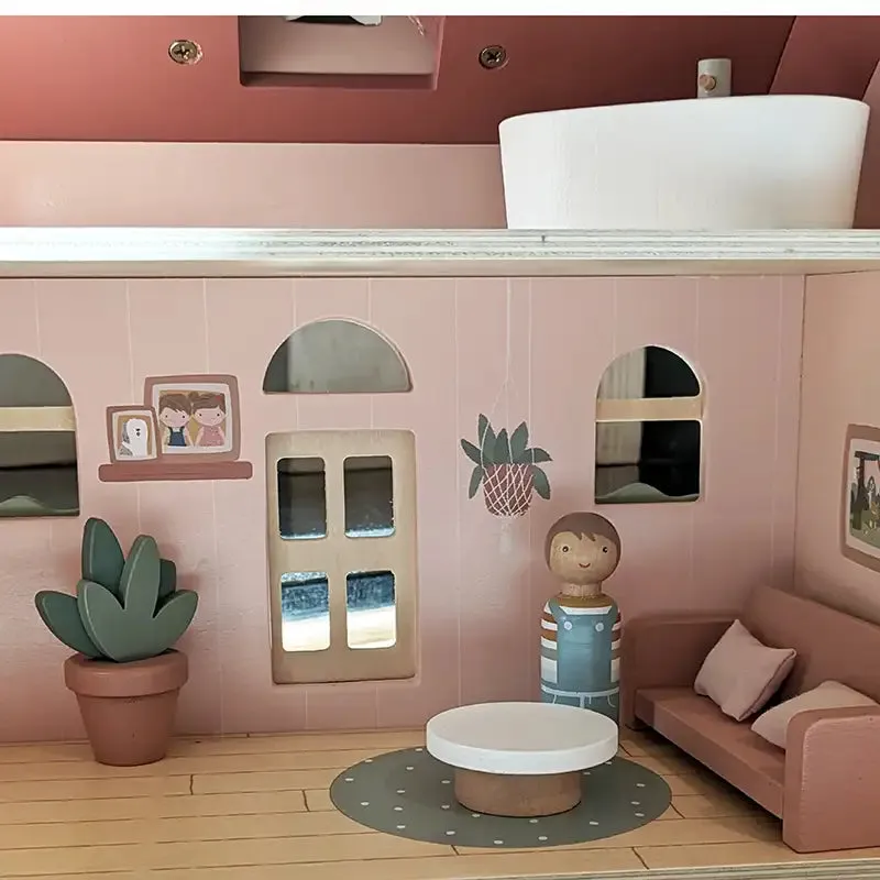 Little Dutch Pink Small Dolls House With Furniture