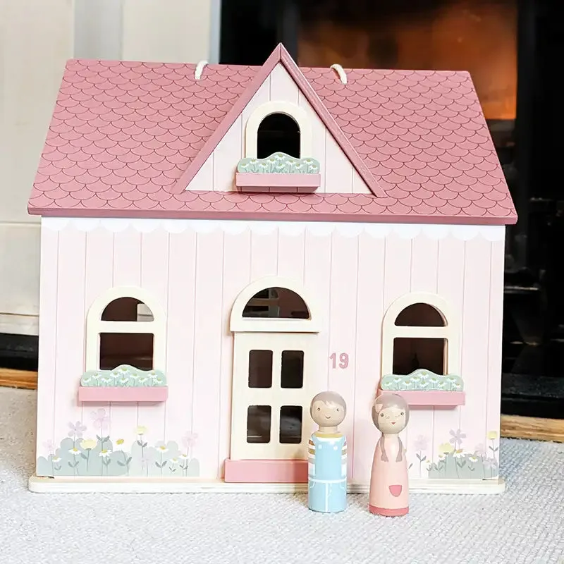 Little Dutch Pink Small Dolls House With Furniture