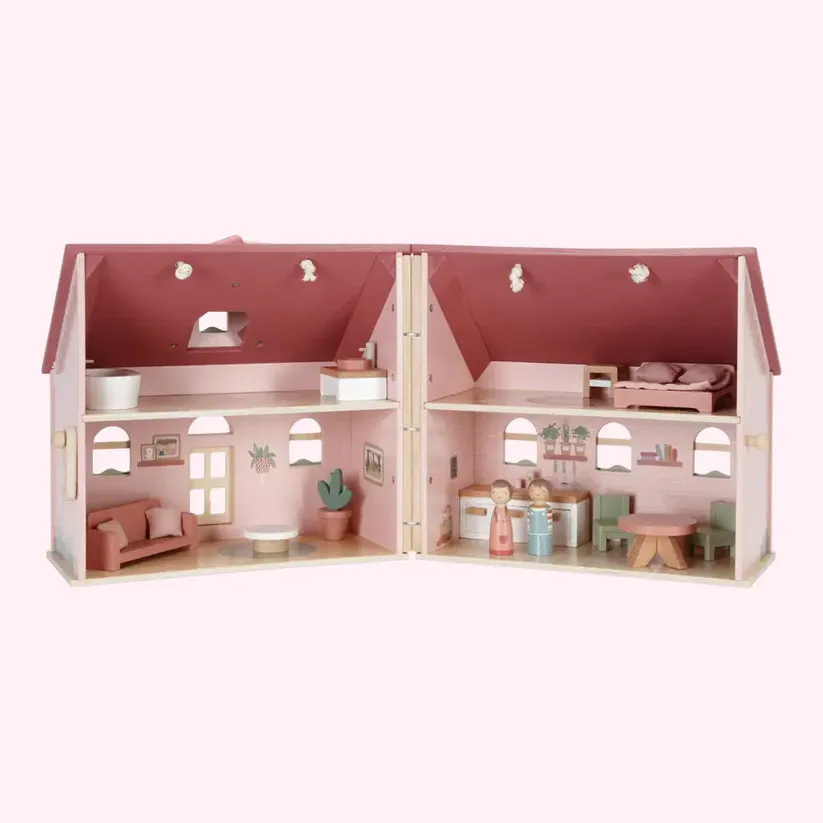 Little Dutch Pink Small Dolls House With Furniture