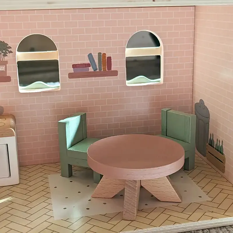 Little Dutch Pink Small Dolls House With Furniture