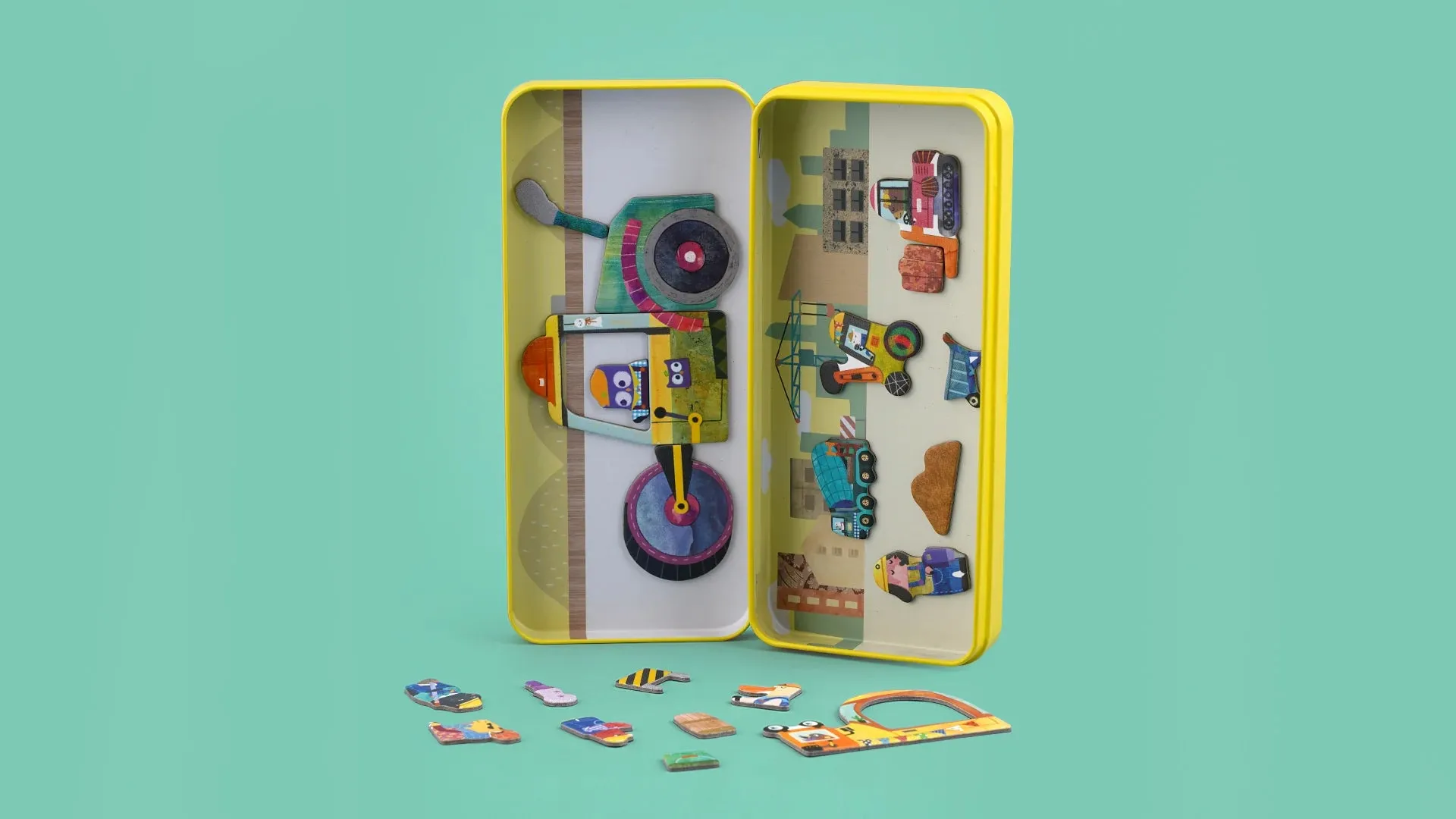 Logical Toys - Travel Magnetic Puzzle Box - Trucks