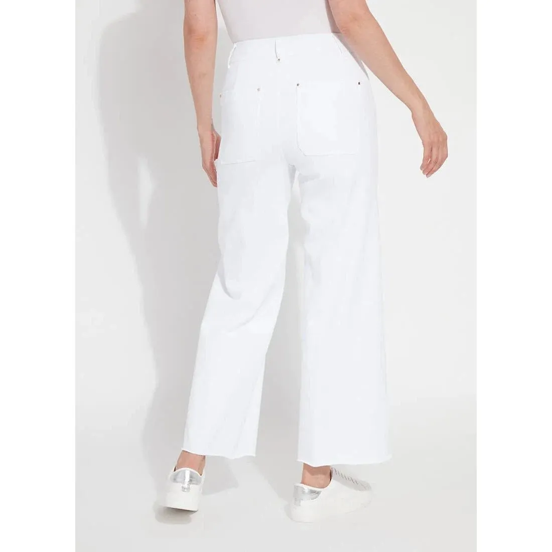 Lysee' Erin Hi Waist Wide Leg Denim - White