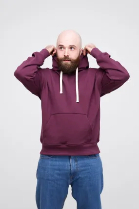 Men's Hooded Sweatshirt - Plum