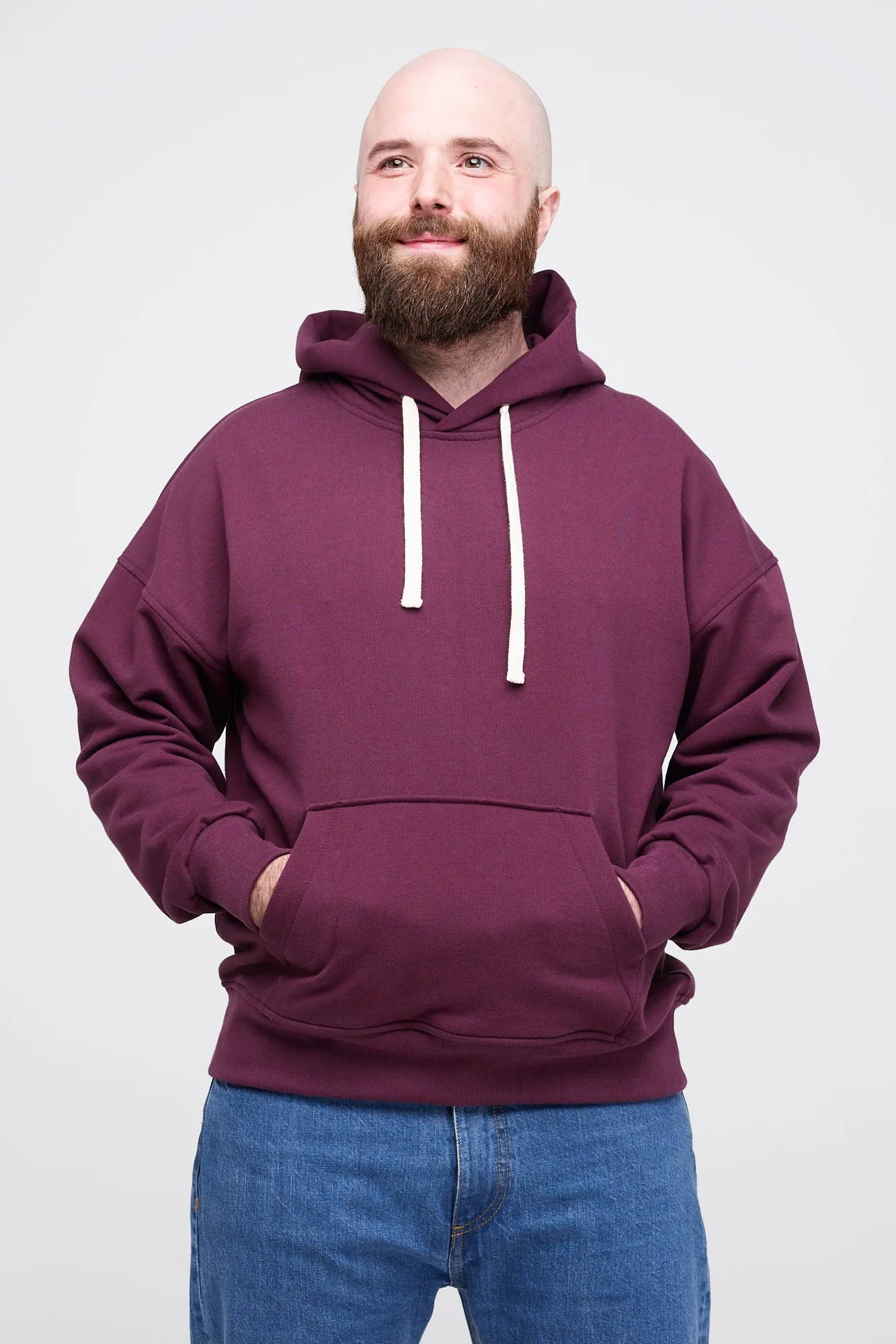 Men's Hooded Sweatshirt - Plum