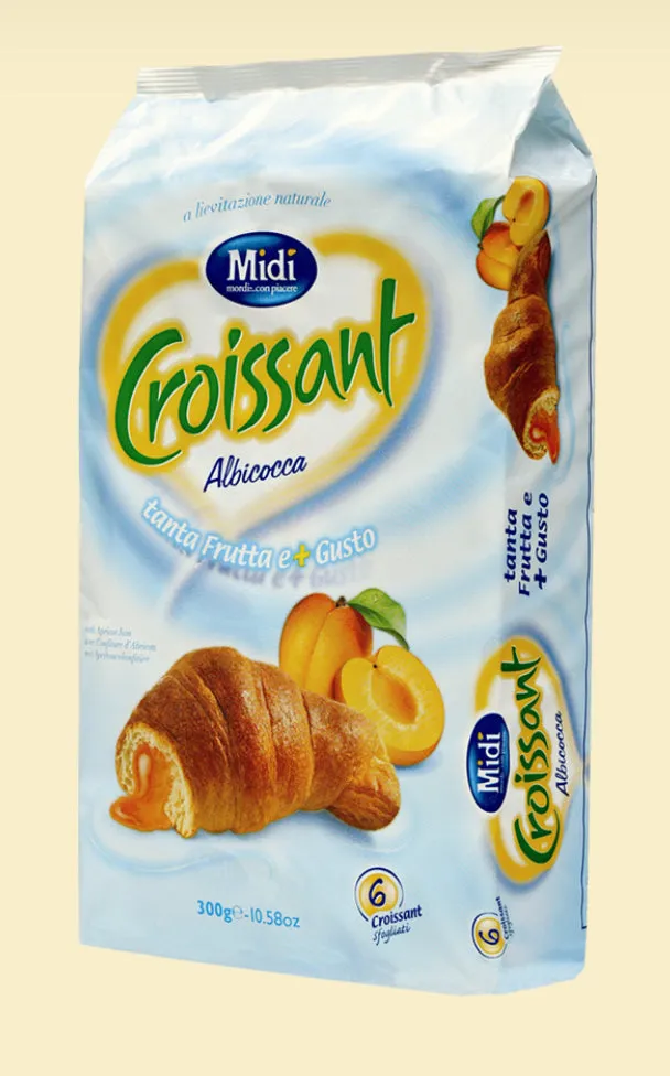 Midi Croissant with Apricot Cream Filling, 6 Pack, 10.56 oz (Case-8Packs)