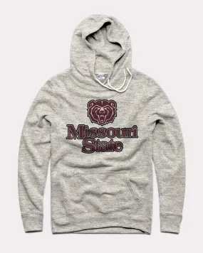 Missouri State Bear Head Logo Athletic Grey Hoodie