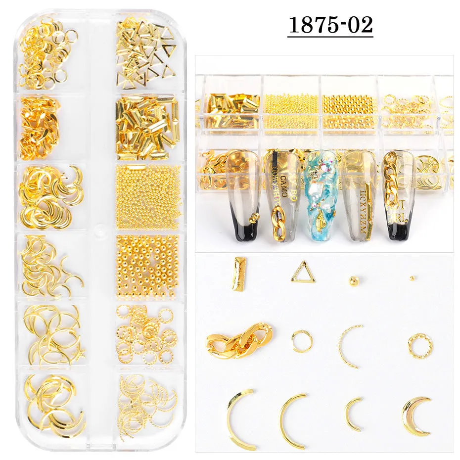 Mixed Style Nail Art 3D Charm Decoration Tray