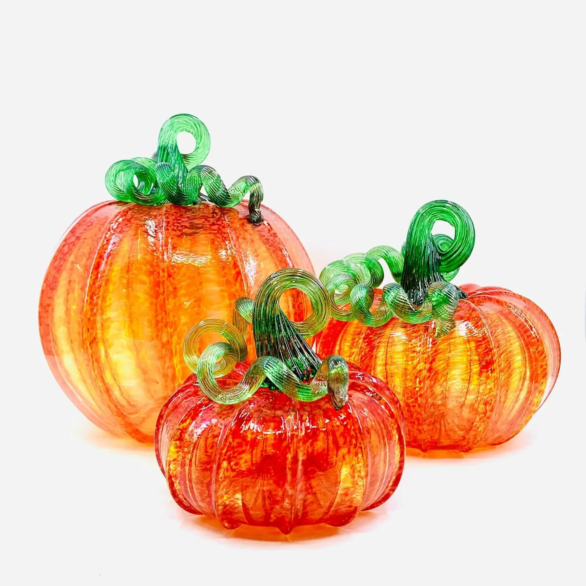 Orange Glass Pumpkin - Luke Adams - Three Sizes