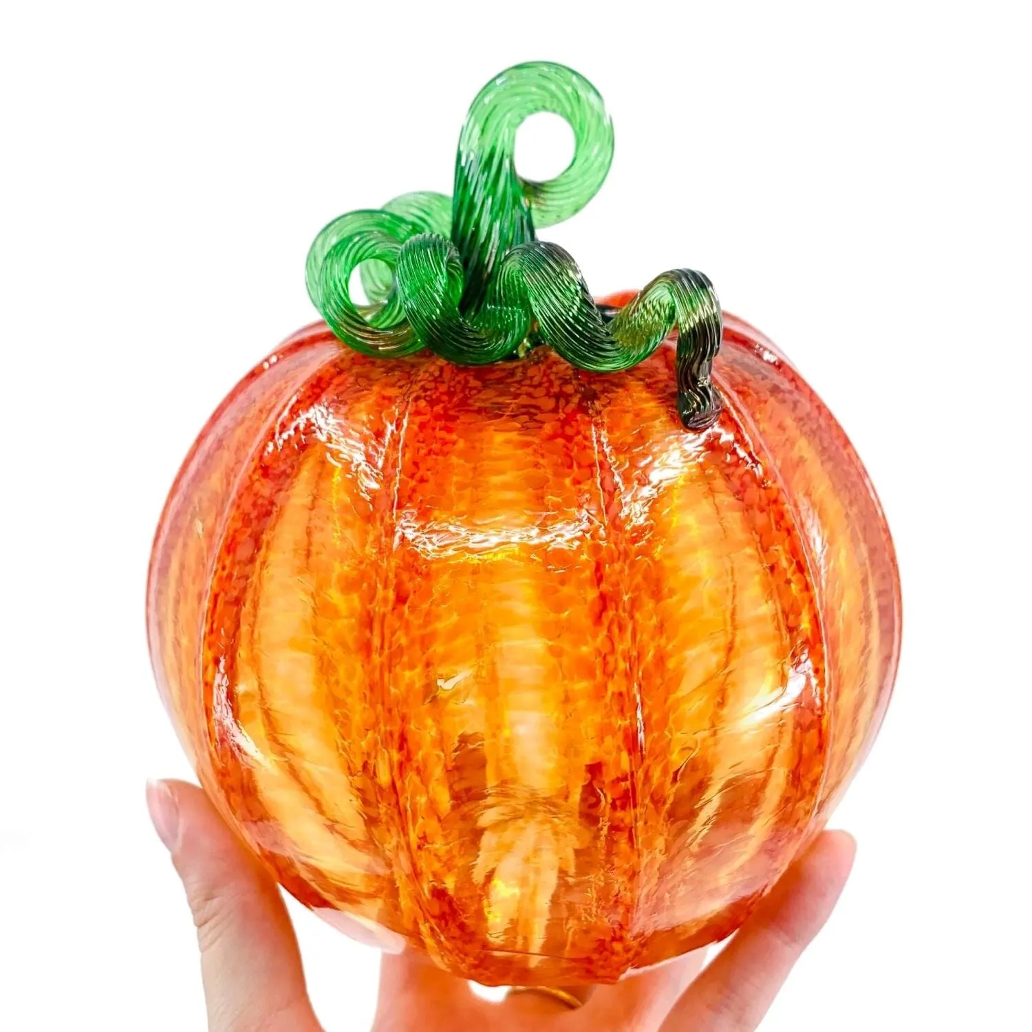 Orange Glass Pumpkin - Luke Adams - Three Sizes