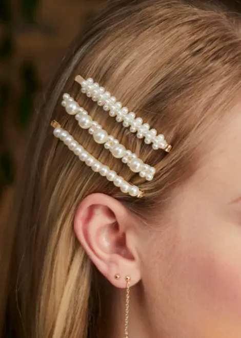 Pearl Gold Bobby Pin Set