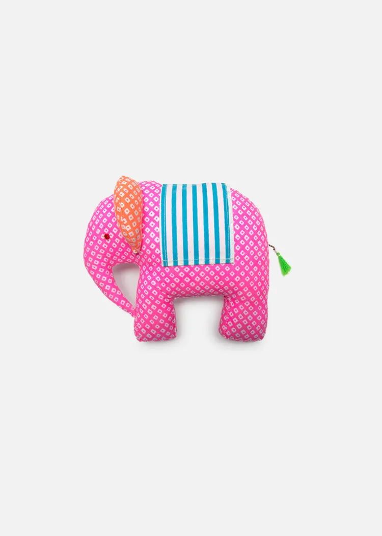 Personalized Play Cushion Haathi Neon Pink