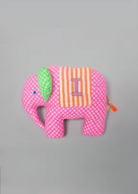 Personalized Play Cushion Haathi Neon Pink