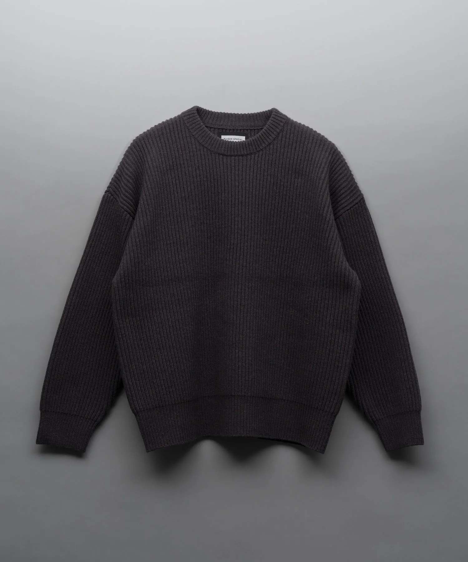 Prime-Over  Rib Crew Neck Knit Pullover