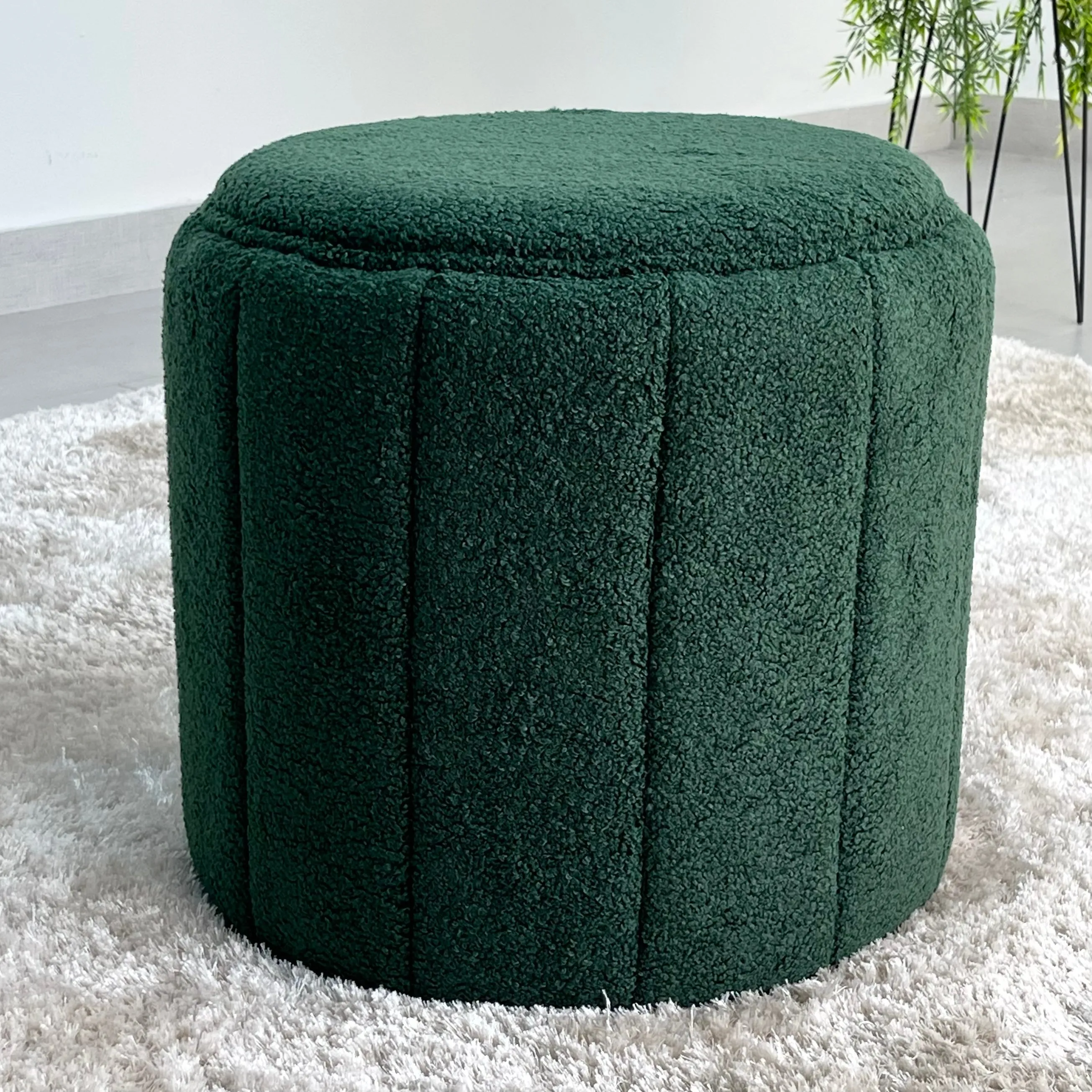 Pumpkin Green Ottoman Terry Fabric