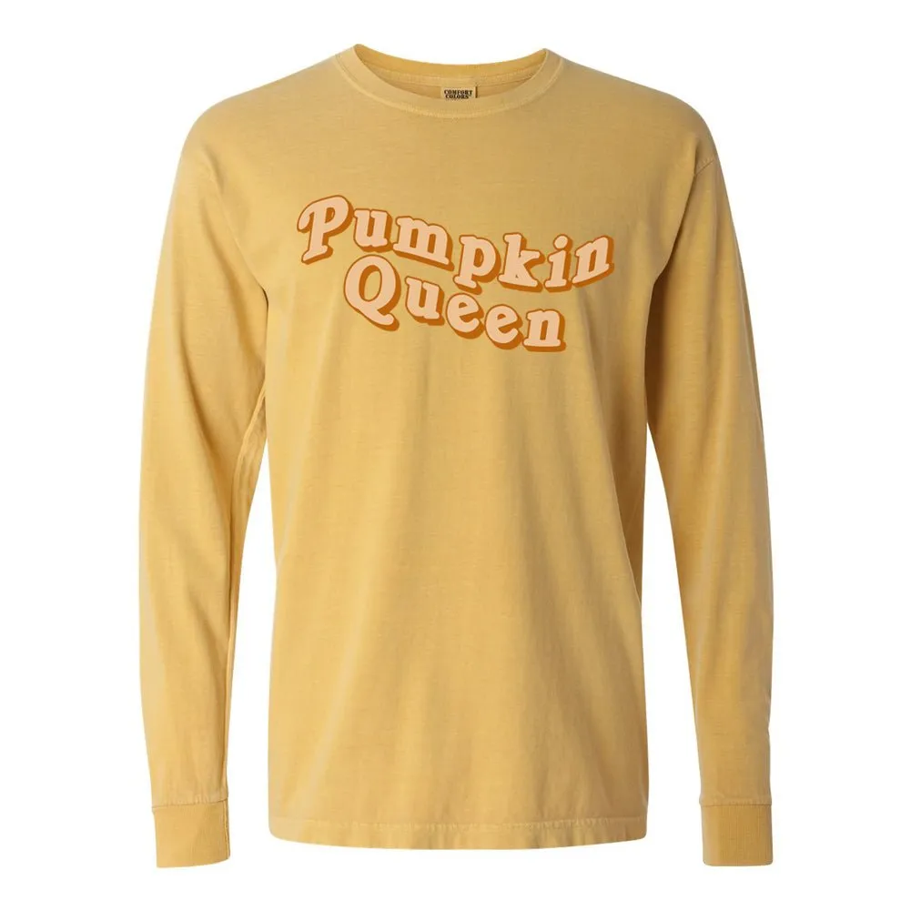 'Pumpkin Queen' Comfort Colors Long Sleeve T-Shirt