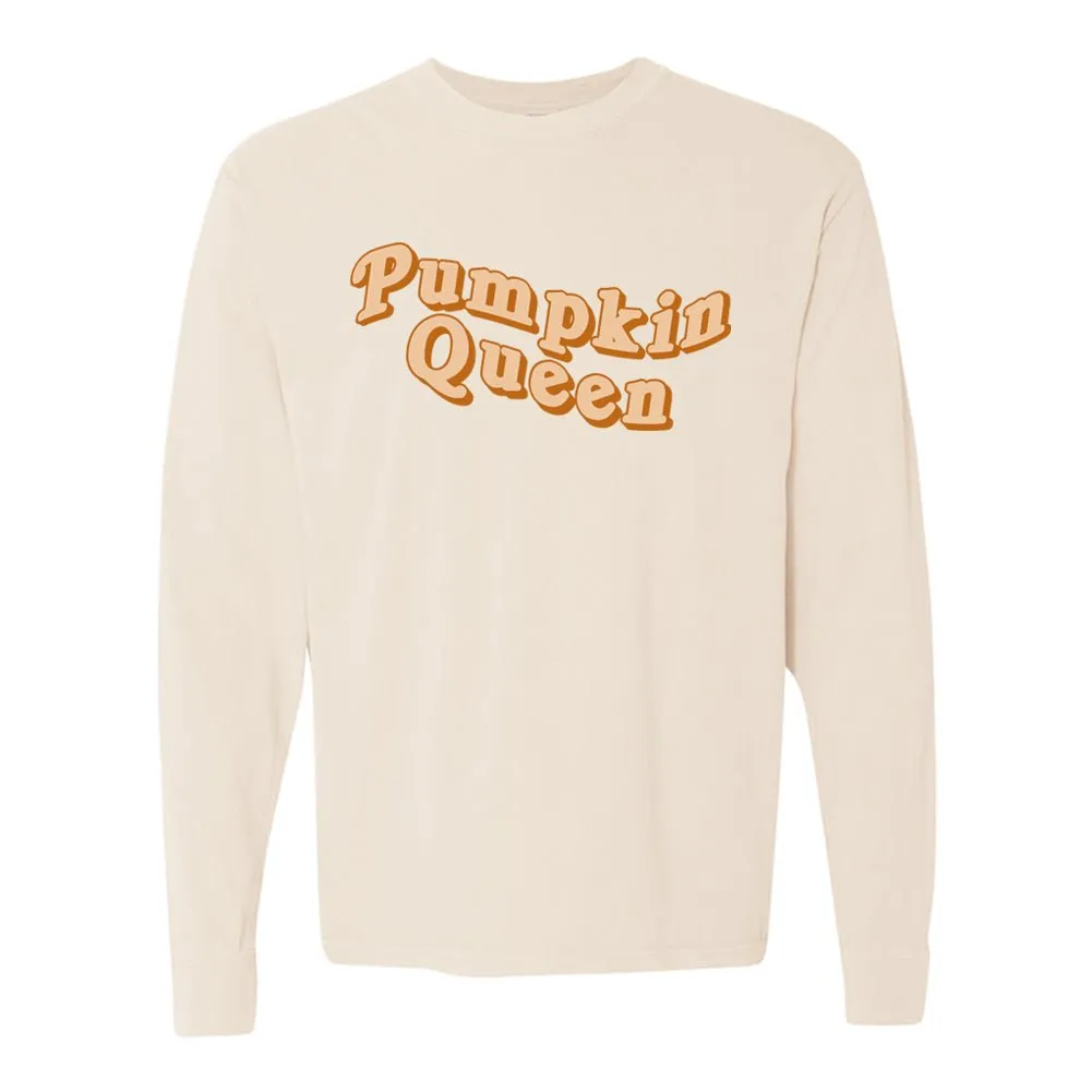 'Pumpkin Queen' Comfort Colors Long Sleeve T-Shirt