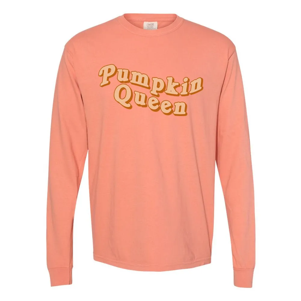 'Pumpkin Queen' Comfort Colors Long Sleeve T-Shirt