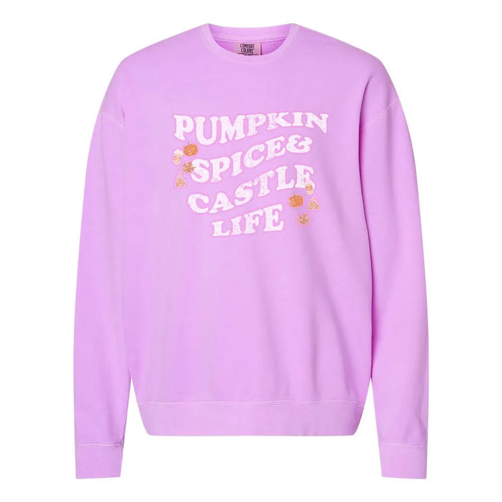 'Pumpkin Spice & Castle Life' Comfort Colors Crewneck