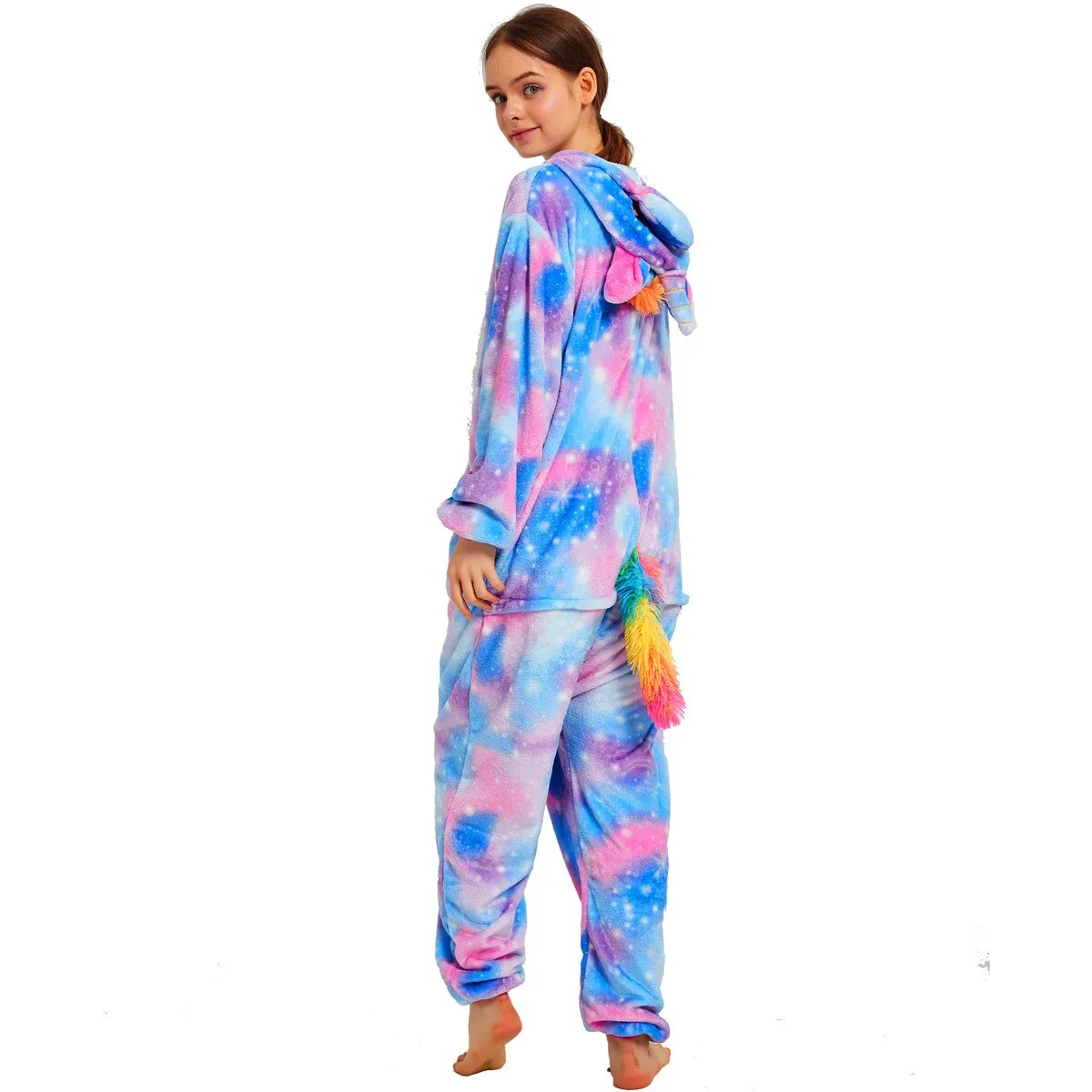 Purple Unicorn with Sparkling Stars Adult Onesie