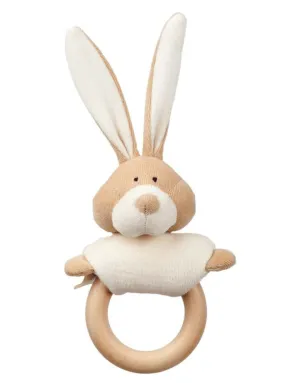 Rattle Bunny With Teething Ring