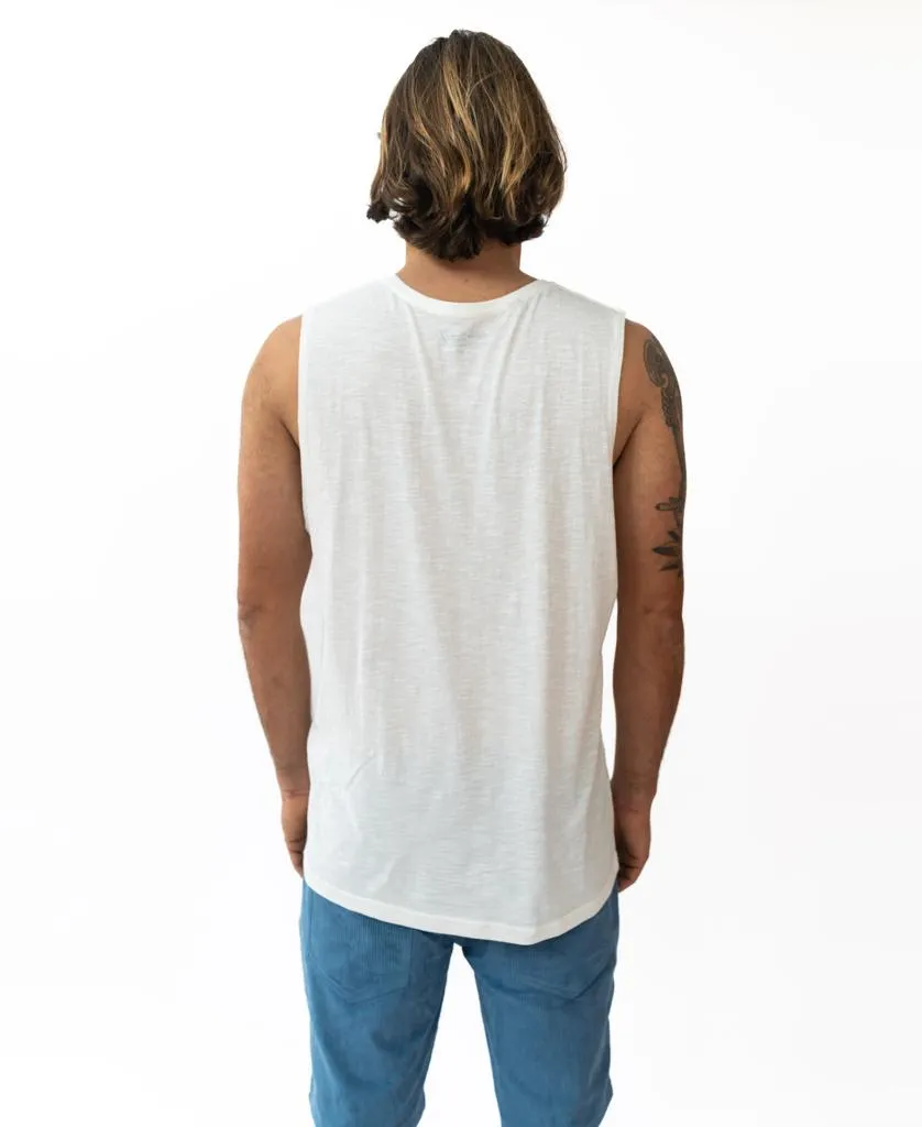 Retro Muscle Tank | Off White