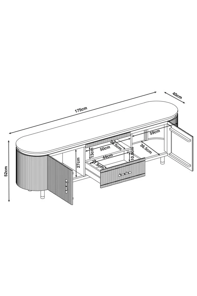 Ribbed TV Unit