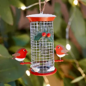 Robins on the Bird Feeder